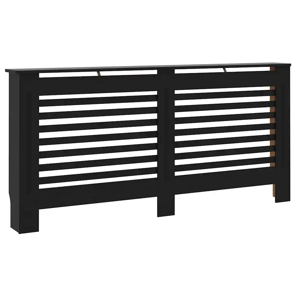 Copertura per Radiatore Nera 172x19x81,5 cm in MDF CFW7986908