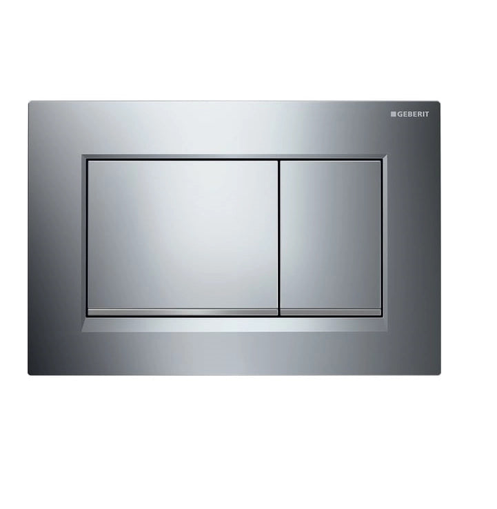 Placca di comando scarico SIGMA 30 Cromo lucido/bordo satinato per cassetta Geberit 115.883.KH.1
