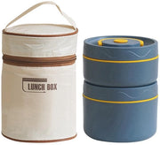 Lunchbox isolata, contenitore termico alimentare con sacchetto termico, contenitore in acciaio inossidabile termico per piatti caldi/freddi, zuppa, contenitore per bambini, scuola, ufficio, esterno (azzurro profondo)