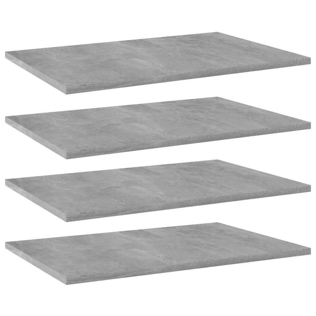 Ripiani per Libreria 4pz Grigio Cemento 60x40x1,5cm Multistrato 805258