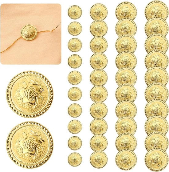 Set di 40 ganci metallici per cintura - Ganci di riserva per pantaloni dorati - 15/18/20/25 mm - Ganci per giacca DIY - Con logo - Accessori per abbigliamento