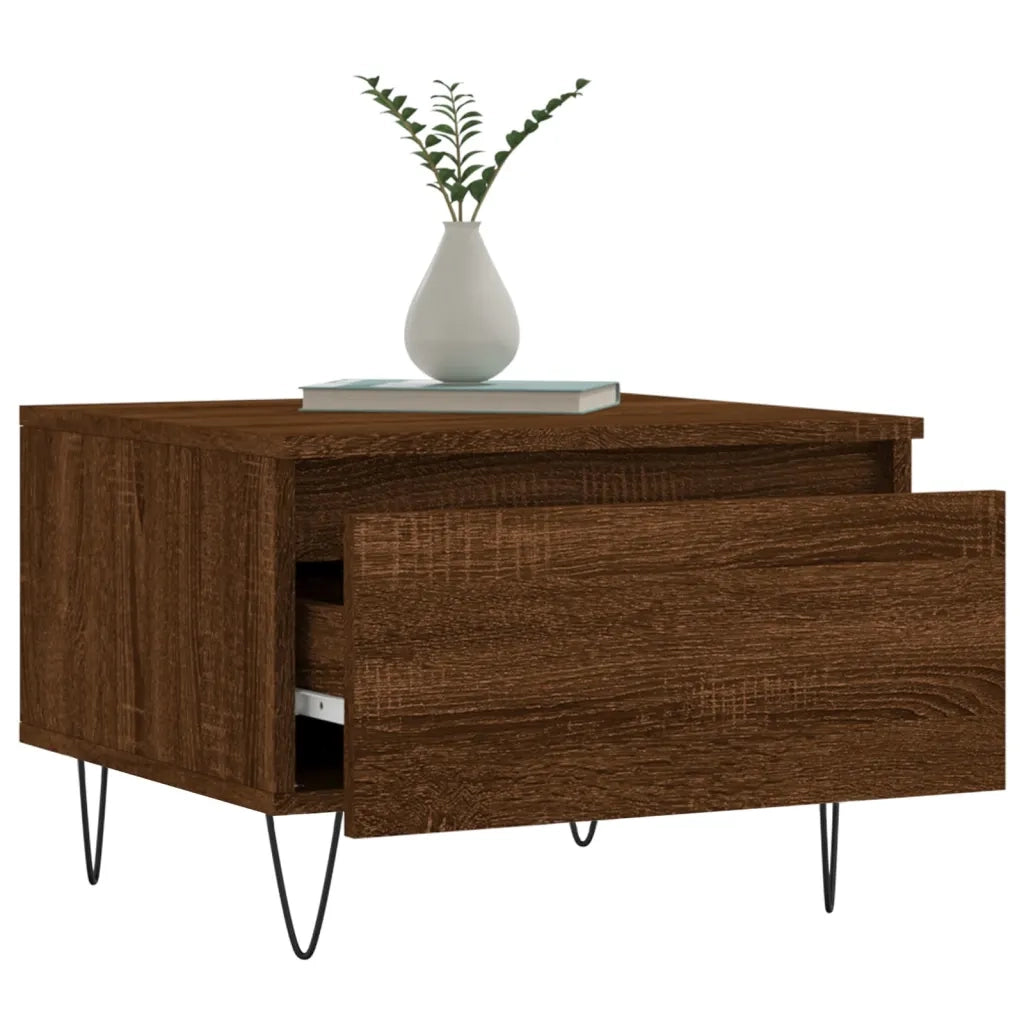 Tavolini Salotto 2pz Rovere Marrone 50x46x35 Legno Multistrato 830875