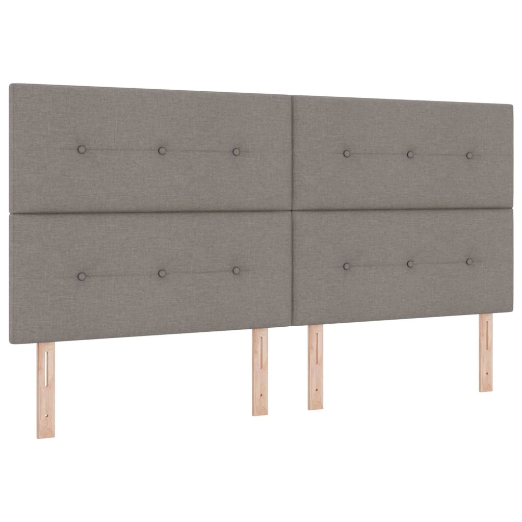 Letto Ottomano con Materasso e LED Tortora 200 x 200 cm Tessuto 3458101