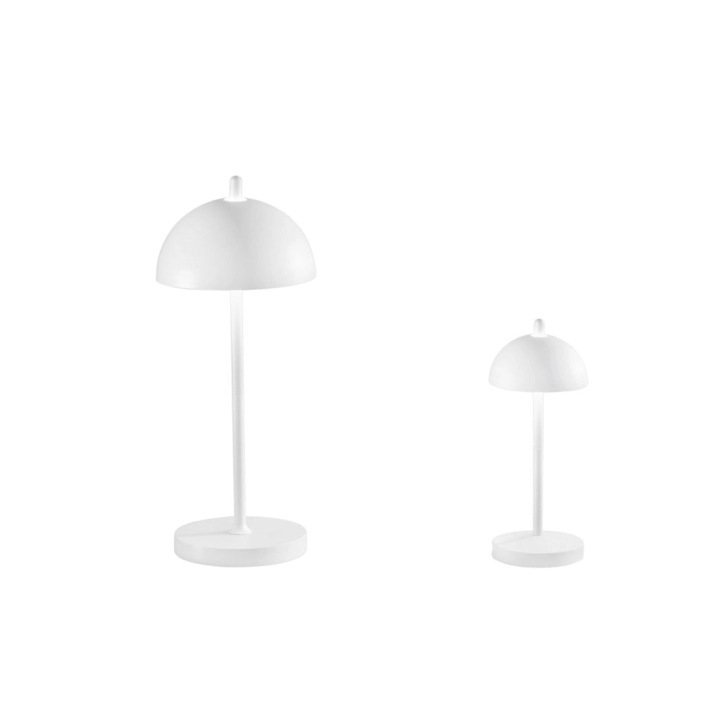 LAMPADA DA TAVOLO RICARICABILE LED PARTY BIANCA 2,5W 350LM 3000K DIMMERABILE IP44 13x30CM