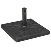 EasyComfort Base per Ombrellone di 19kg e 51x51x32 cm in Resina e Acciaio per Pali Ø32mm, Ø38mm e Ø48mm, Nero