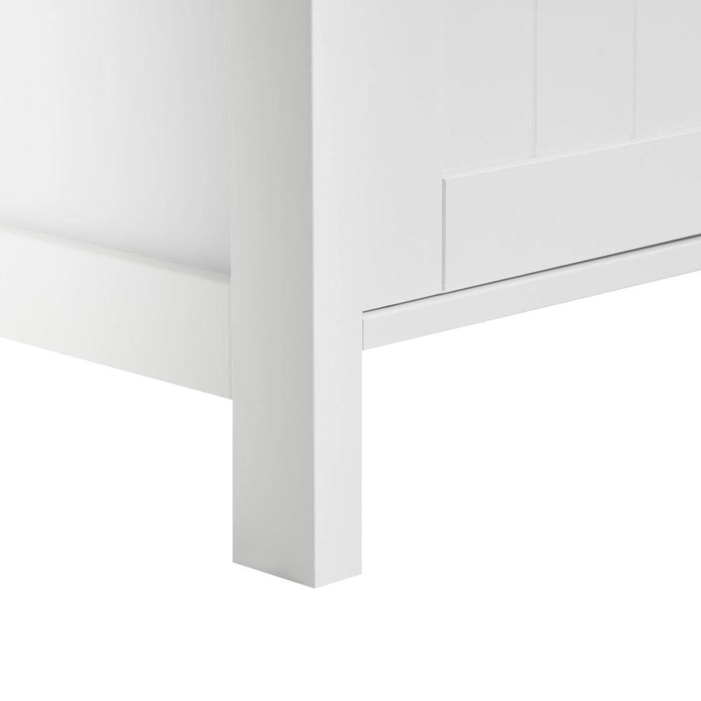 Colonna da Bagno a Terra in MDF 160 x 40 x 32 cm con 5 Ripiani e Cassetto  Design Moderno
