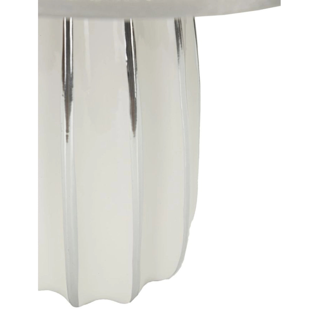 Lampada da Tavolo VKH112, Bianco, Ceramica, 30x30x45 cm