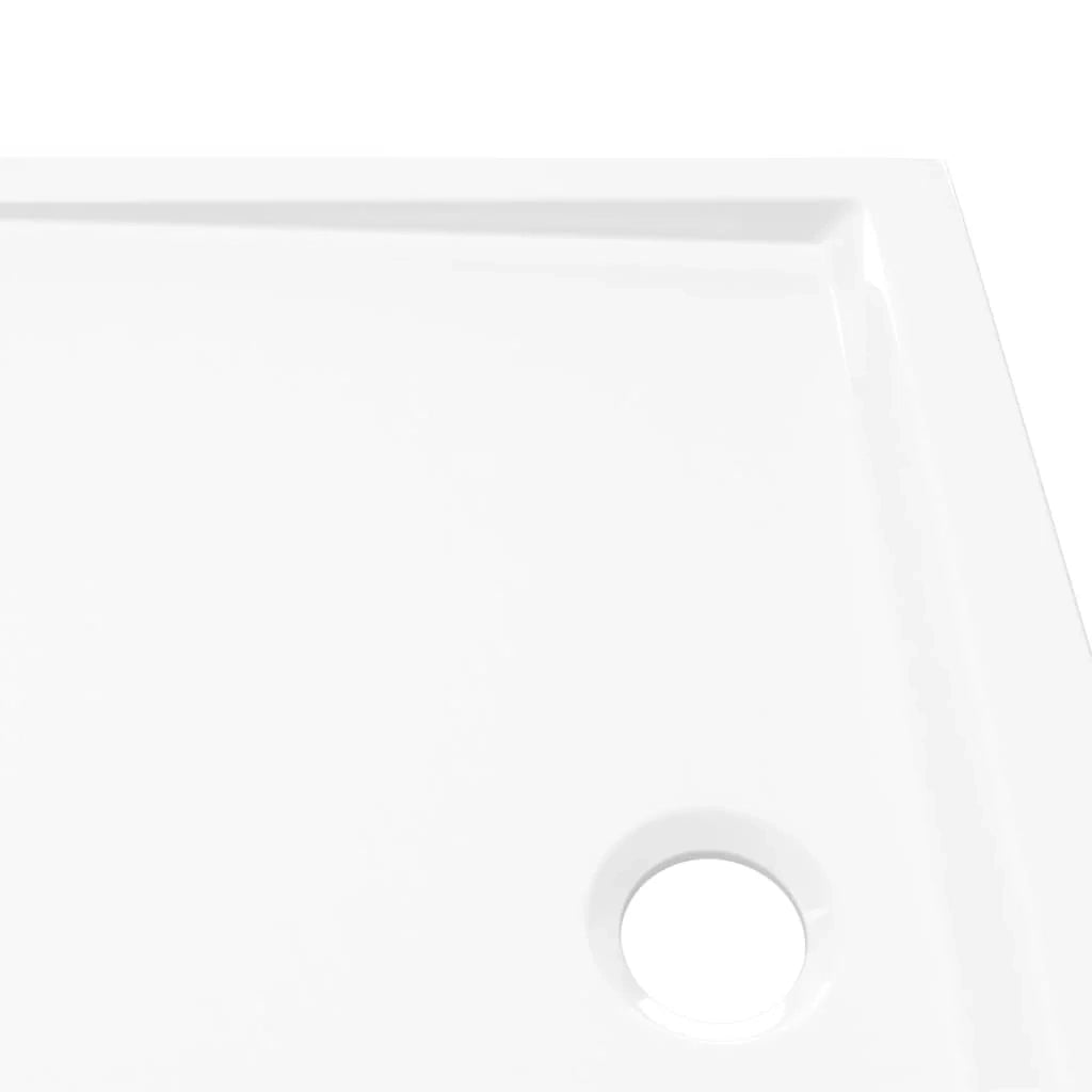 Piatto doccia base doccia piatto doccia bagno WC cabina doccia casa interno rettangolare ABS 80 x 100 cm bianco 02_0001947