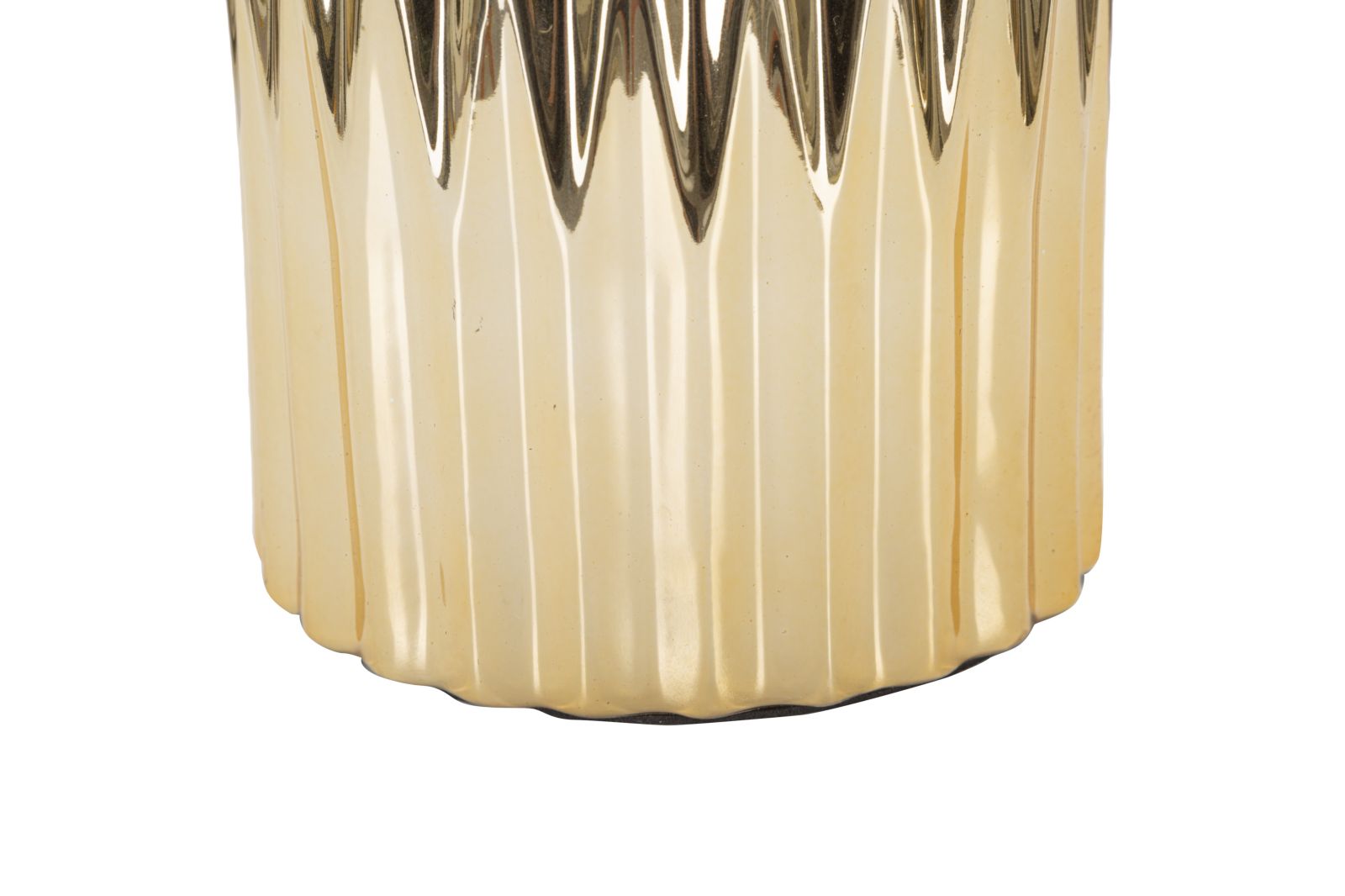 Lampada da Tavolo Glam Elegant 30x48,5x30 cm in Ceramica Bianco/Oro