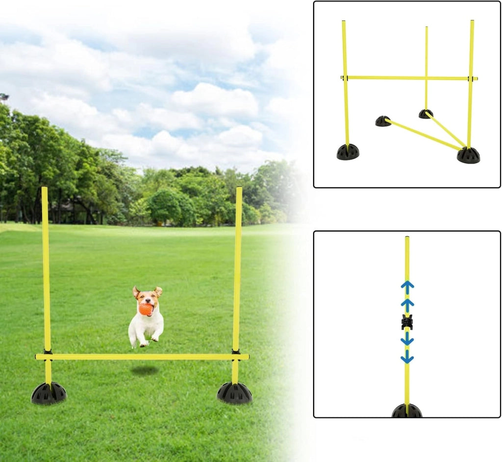 FIVMEN Agility Hostens, set di aste per allenamento per rimbalzo, dribbling e mobilità, aste slalom, hobby horse ostacoli