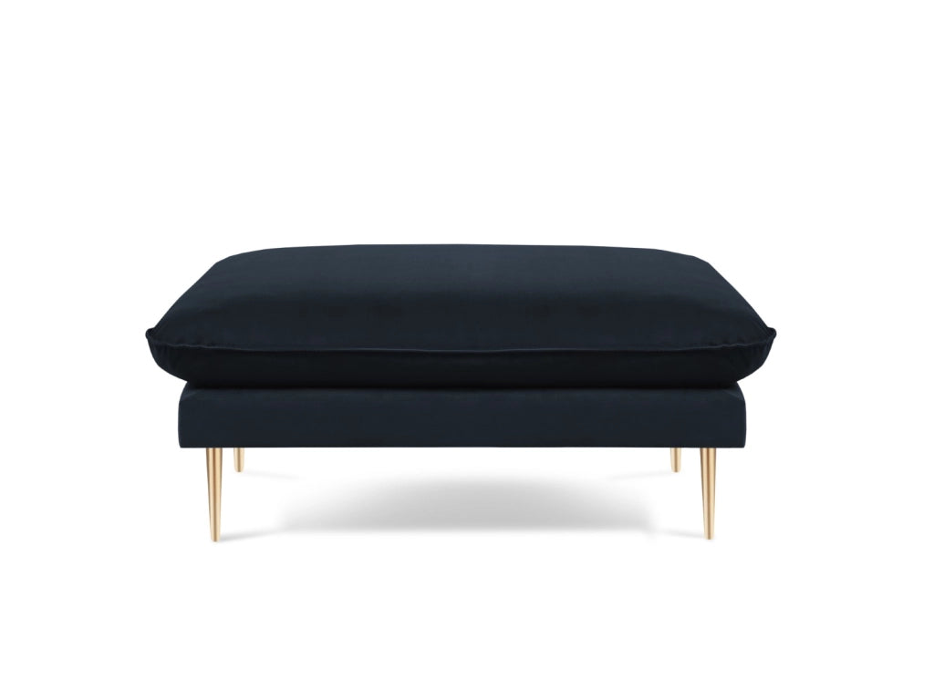 Cosmopolitan Design - Pouf "Vienna" in velluto blu scuro 