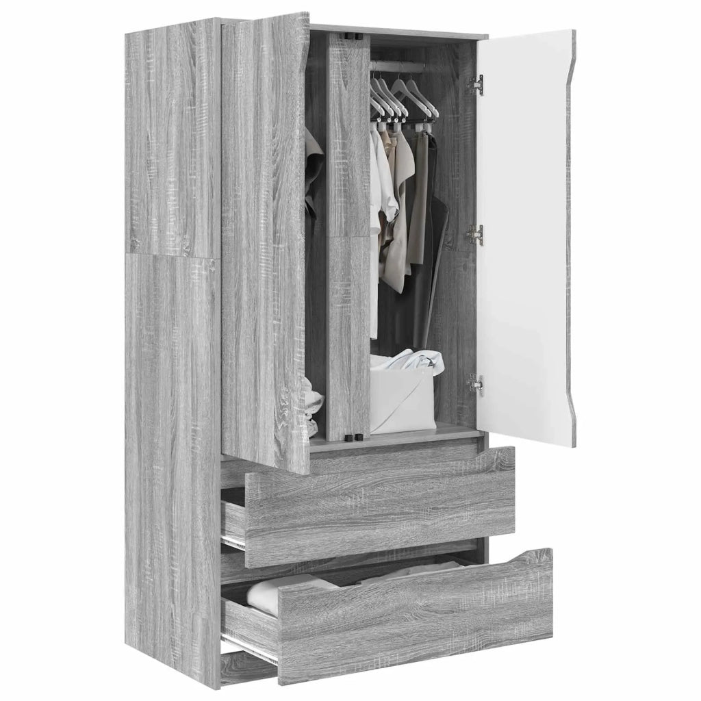 Guardaroba con cassetto Sonoma grigia 79,5 x 49 x 156 cm 3406251