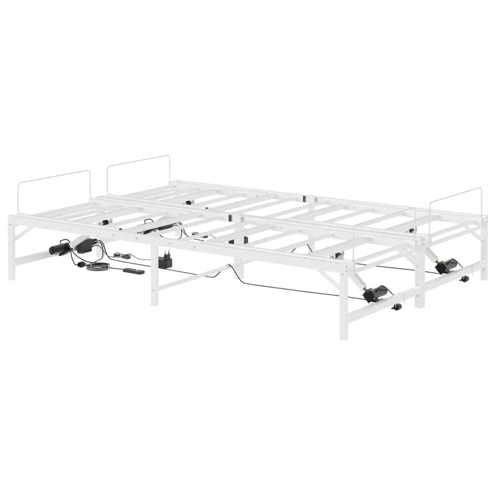 Telaio Letto Elettrico Regolabile Bianco 140 x 200 cm Acciaio 3438632
