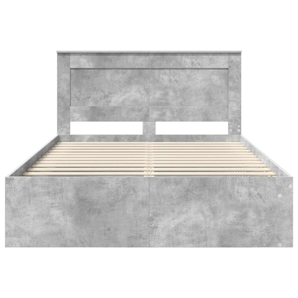 Struttura del letto Calcestruzzo 140 x 190 cm Pino massello 3410083