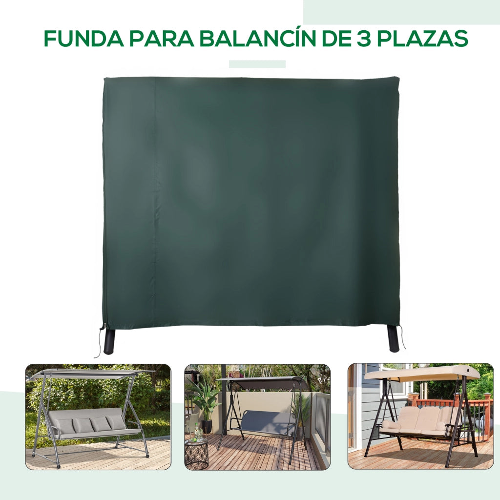 Cuscino per Dondolo da Giardino ¨C zephmum ¨C Verde 177x114x152cm