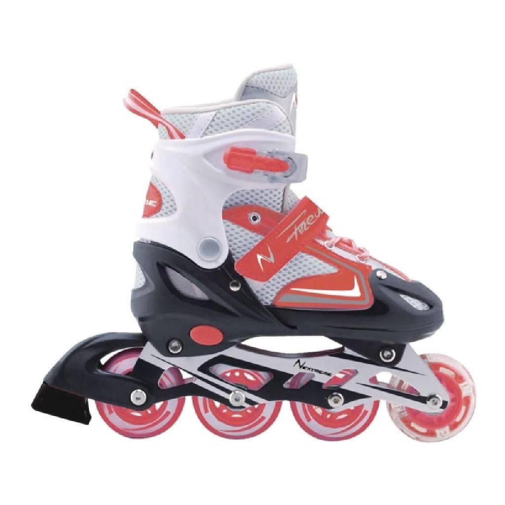Pattini in linea FIREWHEEL - rosso regolabile misura S (dal 30 al 33)