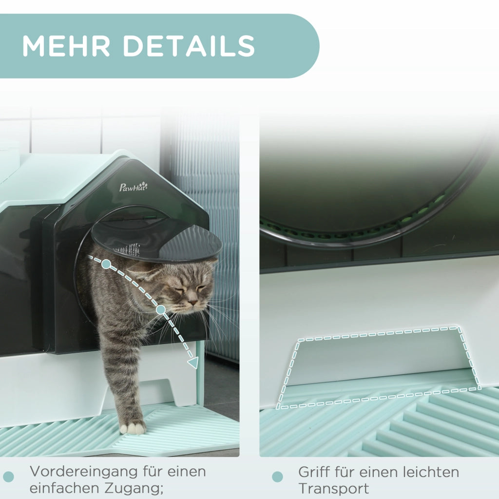 Casetta Lettiera per Gatti ¨C Minimal ¨C Verde + Bianco