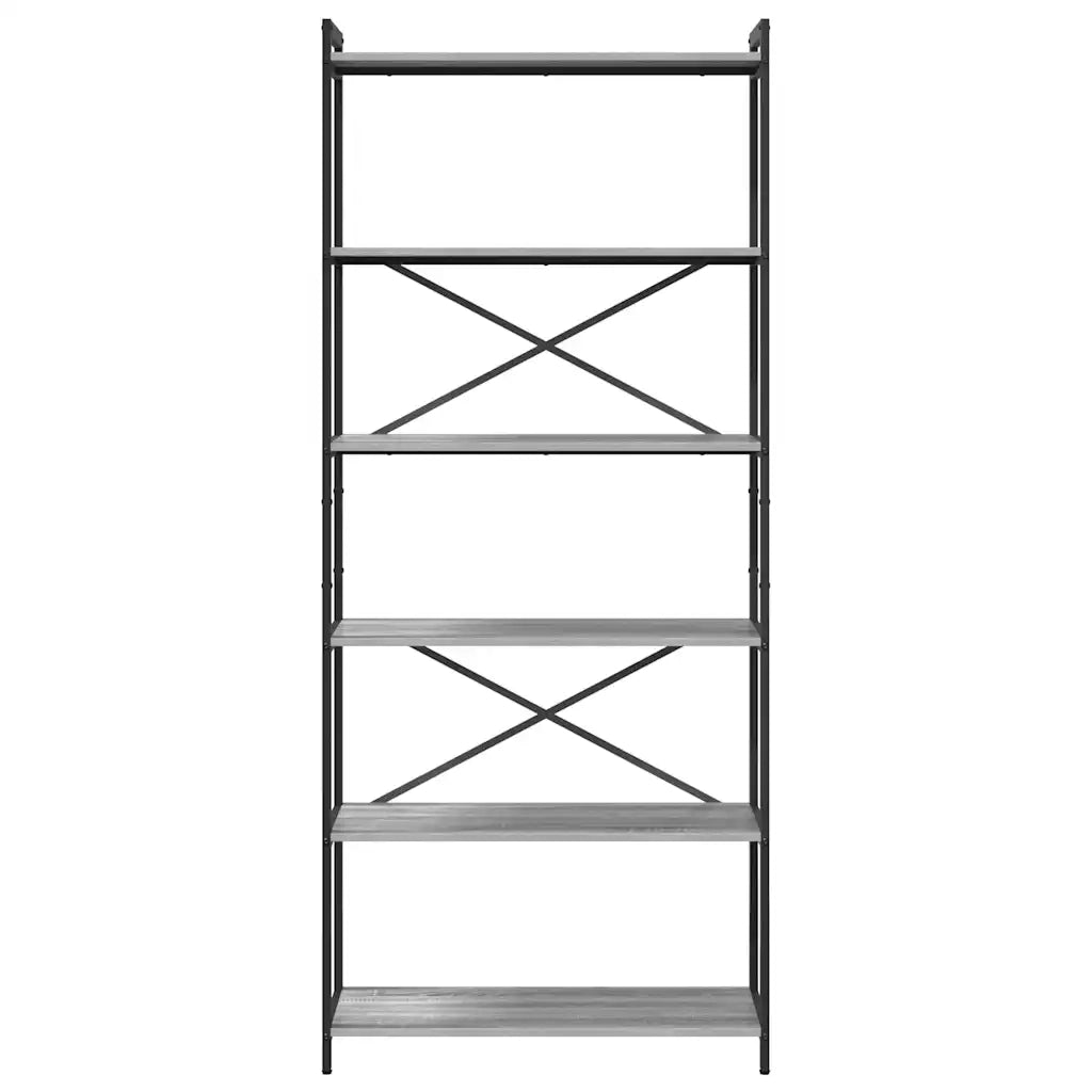 Libreria-Scaffale per Libri-Mobile di Stoccaggio Grigio sonoma 40 x 30 x 85 cm Legno multistrato 497011
