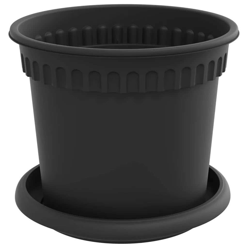 Vasi per Piante 6 pcs Nero Ø 15 x 12 cm Plastica 3403259
