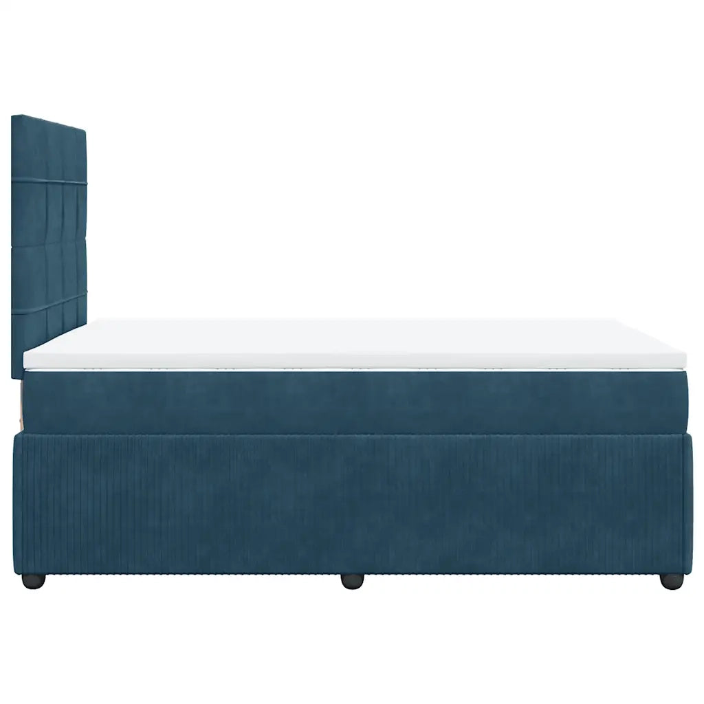 Giroletto a Molle con Materasso Blu 120x190 cm in Velluto