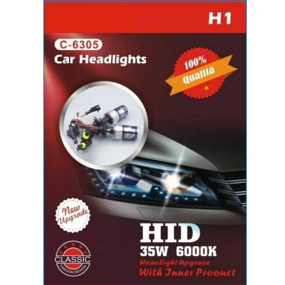 Trade Shop - Coppia Luci Lampadine Lampade Xeno Auto Moto H1 6000k 35 Watt C-6305 -