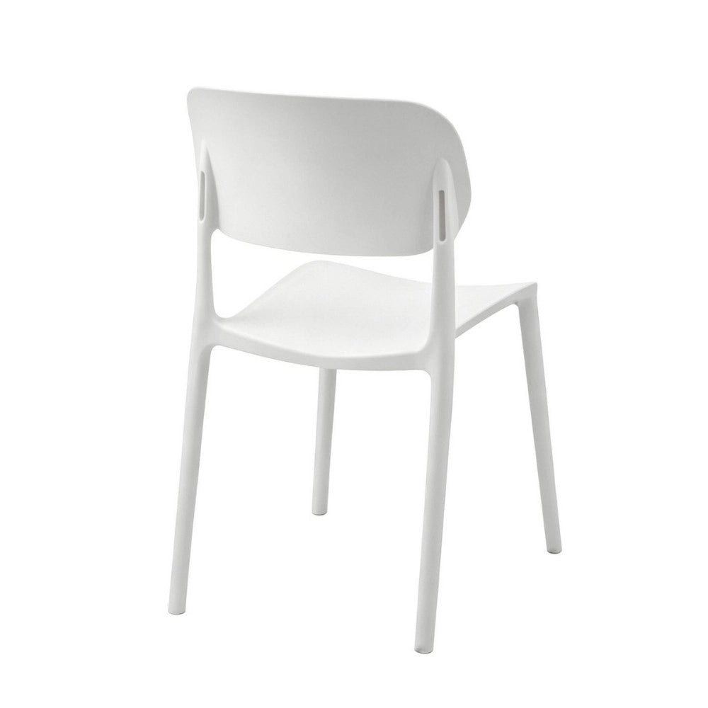 Set 4 Sedia in Polipropilene Loop Impilabili Bianco – Design Moderno e Leggero