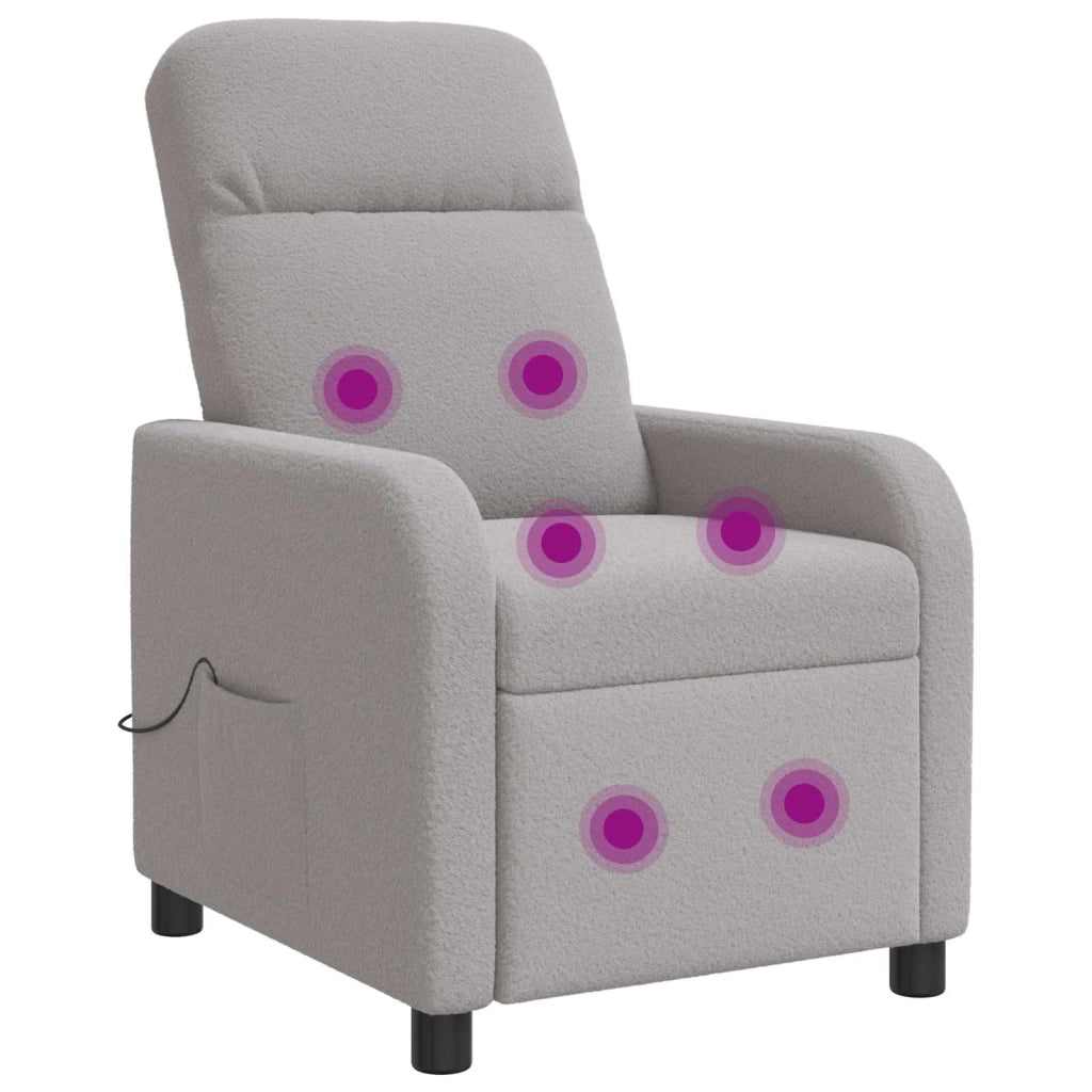 Divano Sedia-Poltrona Massaggiante Grigio Chiaro Boucl¨¦