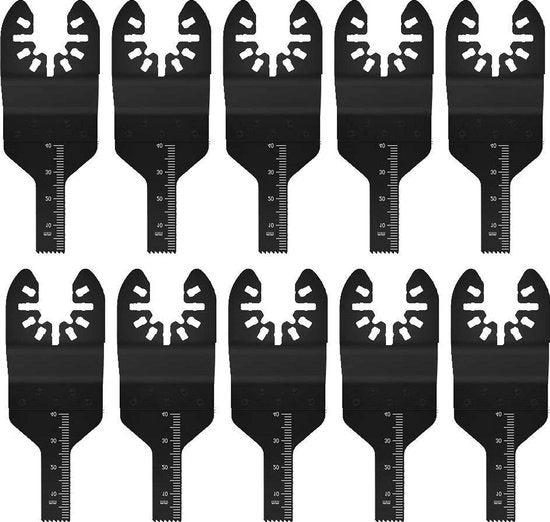 Set di Lame Oscillanti Universali - 10 pezzi in Acciaio di Carbonio Lame Oscillanti Elettriche per Metallo Legno Plastica