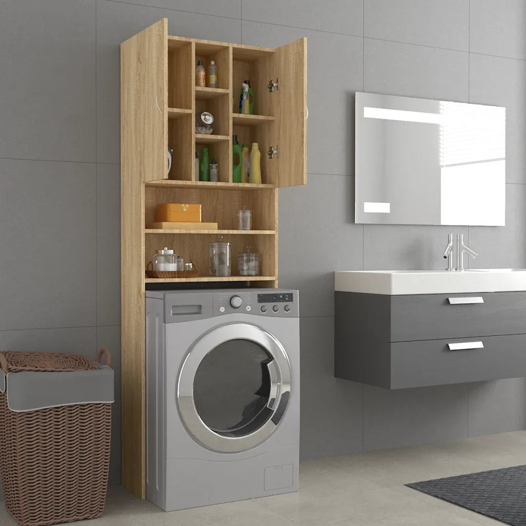 Mobile per Lavatrice Rovere Sonoma 64x25,5x190 cm CFW9081173