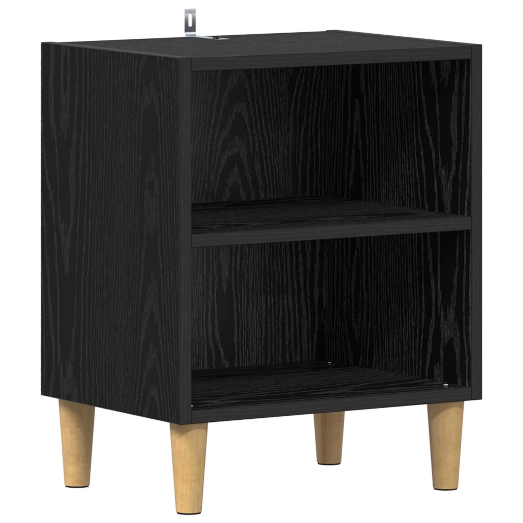 Armadietto per letto 2 pz Rovere Nero 40 x 30 x 50 cm CFW4891578
