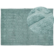 Tappeto in morbido cotone verde menta 160 x 230 cm con motivo geometrico camera da letto soggiorno