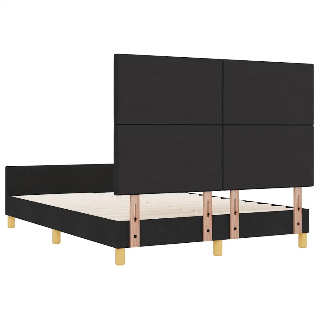 Struttura del letto con testiera Nero 160 x 200 cm Tessuto 3344741