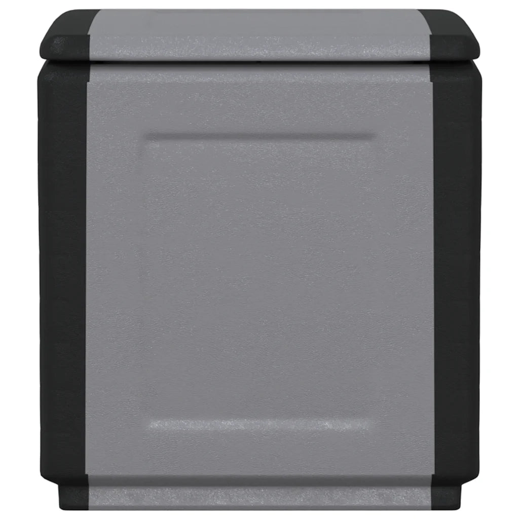Contenitore da Giardino 54x53x57 cm 130 L Grigio Scuro e Nero