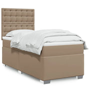Giroletto a Molle con Materasso Cappuccino 100x200cm Similpelle