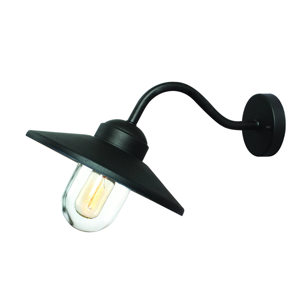 Applique da parete esterna nera E27 60W Klampenborg Elstead