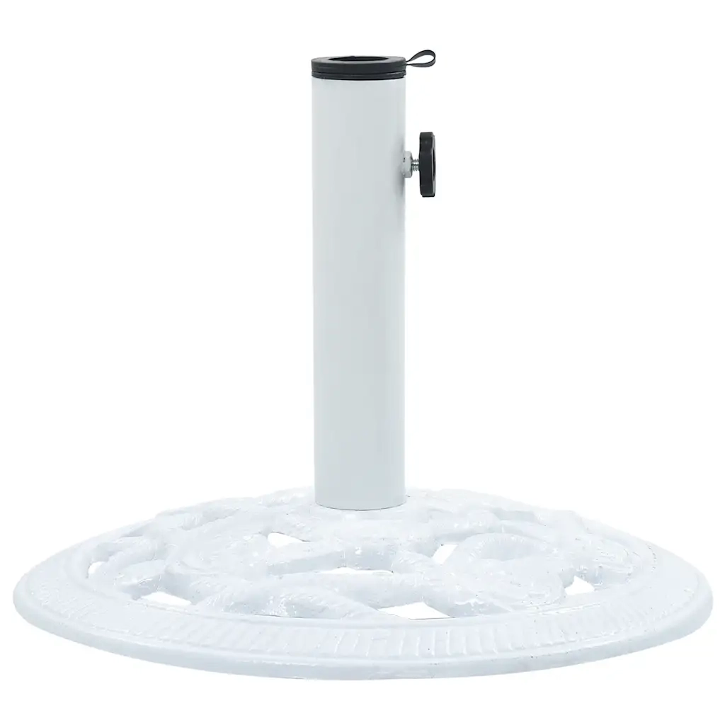 Base Ombrellone-Supporto per ombrellone Bianca 9 kg 40 cm in Ghisa