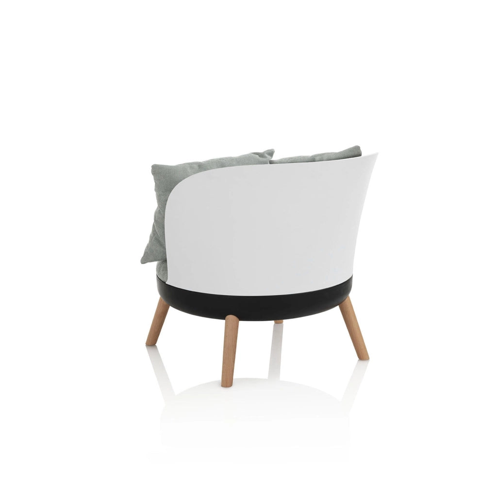 Poltroncina Imbottita 70x81x72 cm in Microfibra Verde
