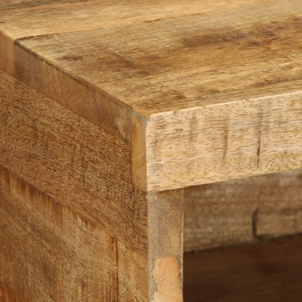 Mobile TV a Parete 100x30x19 cm Legno Grezzo Massello di Mango 4017479