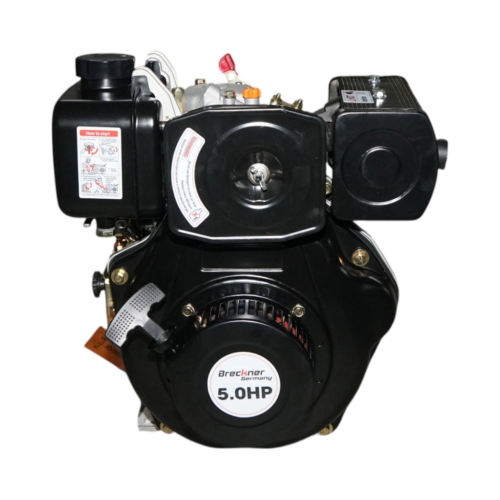 Motore diesel 5CV 173F, 247cc, 3600 giri/min, albero cilindrico filettato 19,05mm, avviamento a strappo