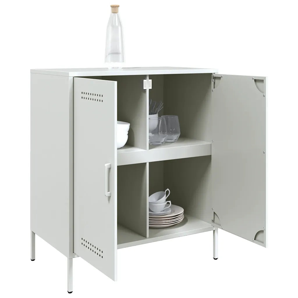 Credenza | Madia | Buffet da pranzo | Armadio da pranzo Bianca 68x39x79 cm in Acciaio