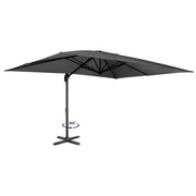 IDMarket - CALVI grigio 3x4 M ombrellone sfalsato a 360° inclinabile e girevole con copertura