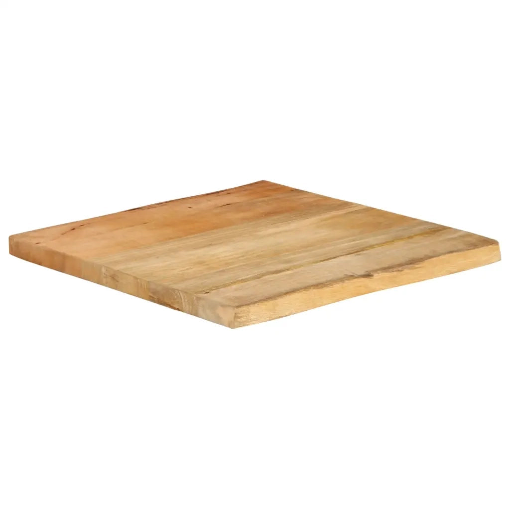Piano per Tavolo | Superficie Tavolo | Piano Scrivania 80x80x2,5cm Bordi Vivi in Legno Massello Mango