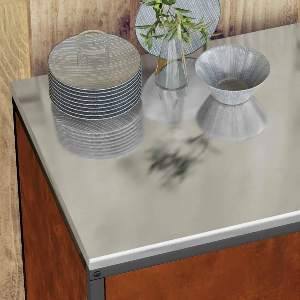 Set di Stoccaggio per Cucina 2 pz-Armadietto Cucina  Ruggine acciaio corten 640027