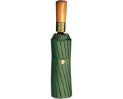 Paraplu Compatta Opieggibile Portatile 46 Pollici Impermeabile al Vent con Protezione UV - Manico in Legno Reale