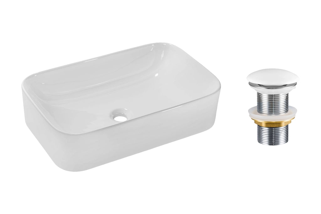 Set lavabo con tappo click-clack Lavabi da appoggio 60 x 1401 x 38 cm