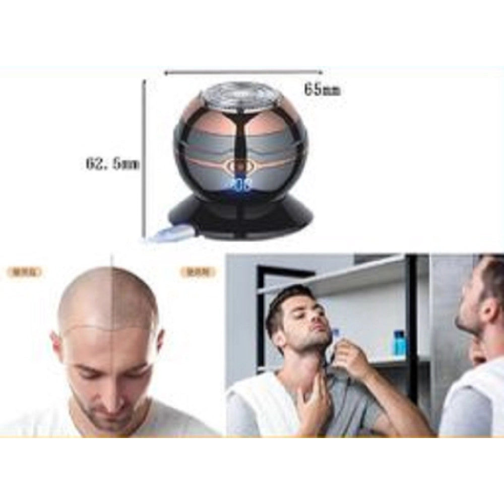 Trade Shop - Rasoio Tagliacapelli Elettrico Ricaricabile A Sfera Sferico Uomo Barba Tx-8408 -