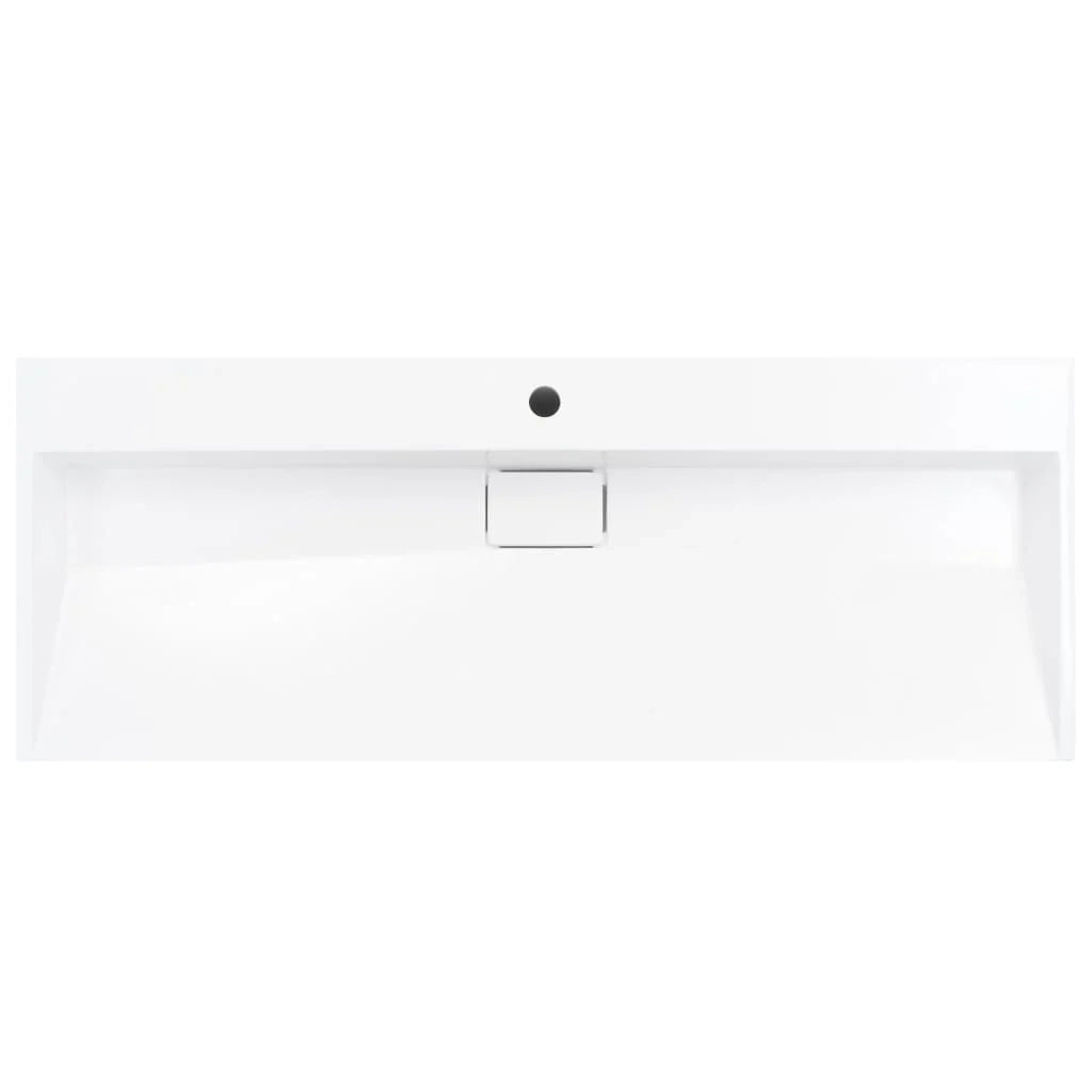 Lavamani lavabo lavabo da appoggio lavabo lavabo da montare interno bagno doccia cabina WC casa 120 x 46 cm colata minerale bianco 02_0002636