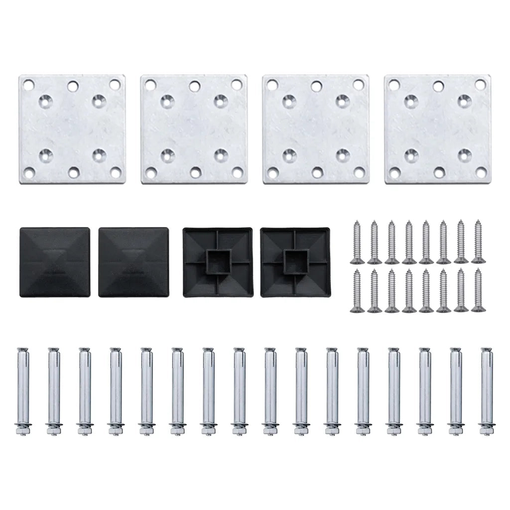 Set Pannelli di Recinzione in WPC 526x146 cm Nero