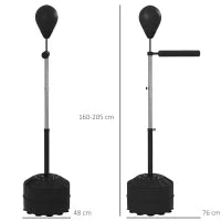 Punching Ball con Barra Girevole per Adulti e Altezza Regolabile 1.6-2m, Nero