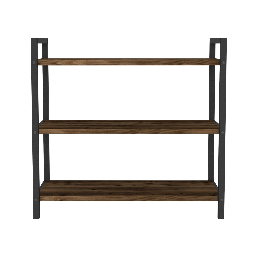 Scarpiera 'Sømna' Scaffale Portascarpe a 3 Ripiani - Effetto Rovere Antico [en.casa]